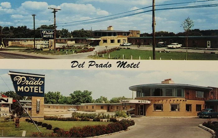 Del Prado Motel (Inn America) - Old Postcard